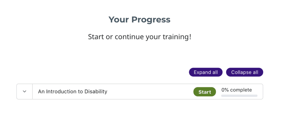 Training Dashboard Detail